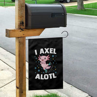 Funny Axolotl Ice Skating Garden Flag I Axel Alotl Winter Sport - Wonder Print Shop