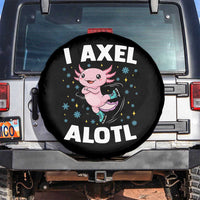Funny Axolotl Ice Skating Spare Tire Cover I Axel Alotl Winter Sport - Wonder Print Shop