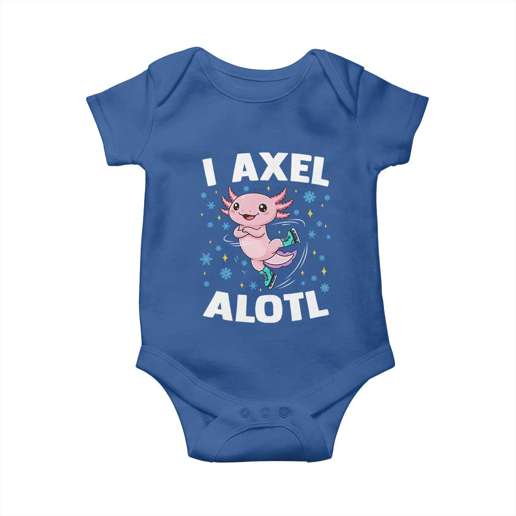 Funny Axolotl Ice Skating Baby Onesie I Axel Alotl Winter Sport - Wonder Print Shop