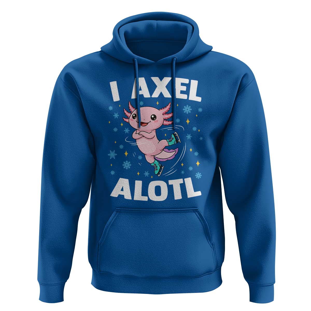 Funny Axolotl Ice Skating Hoodie I Axel Alotl Winter Sport - Wonder Print Shop