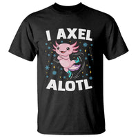 Funny Axolotl Ice Skating T Shirt I Axel Alotl Winter Sport - Wonder Print Shop
