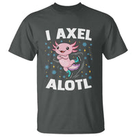 Funny Axolotl Ice Skating T Shirt I Axel Alotl Winter Sport - Wonder Print Shop