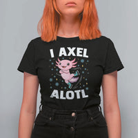 Funny Axolotl Ice Skating T Shirt For Women I Axel Alotl Winter Sport - Wonder Print Shop