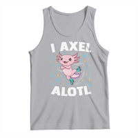Funny Axolotl Ice Skating Tank Top I Axel Alotl Winter Sport - Wonder Print Shop