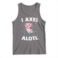Funny Axolotl Ice Skating Tank Top I Axel Alotl Winter Sport - Wonder Print Shop