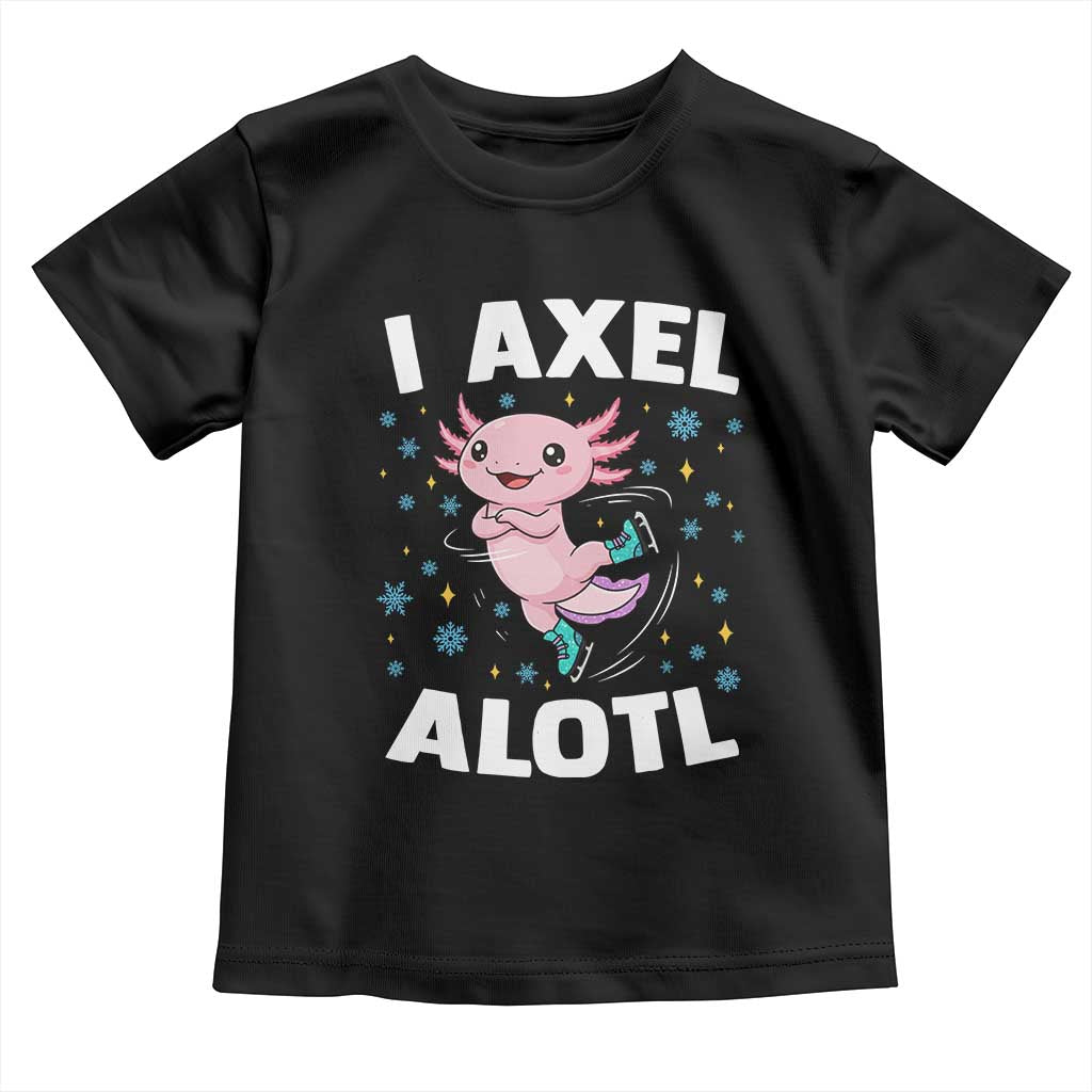 Funny Axolotl Ice Skating Toddler T Shirt I Axel Alotl Winter Sport - Wonder Print Shop