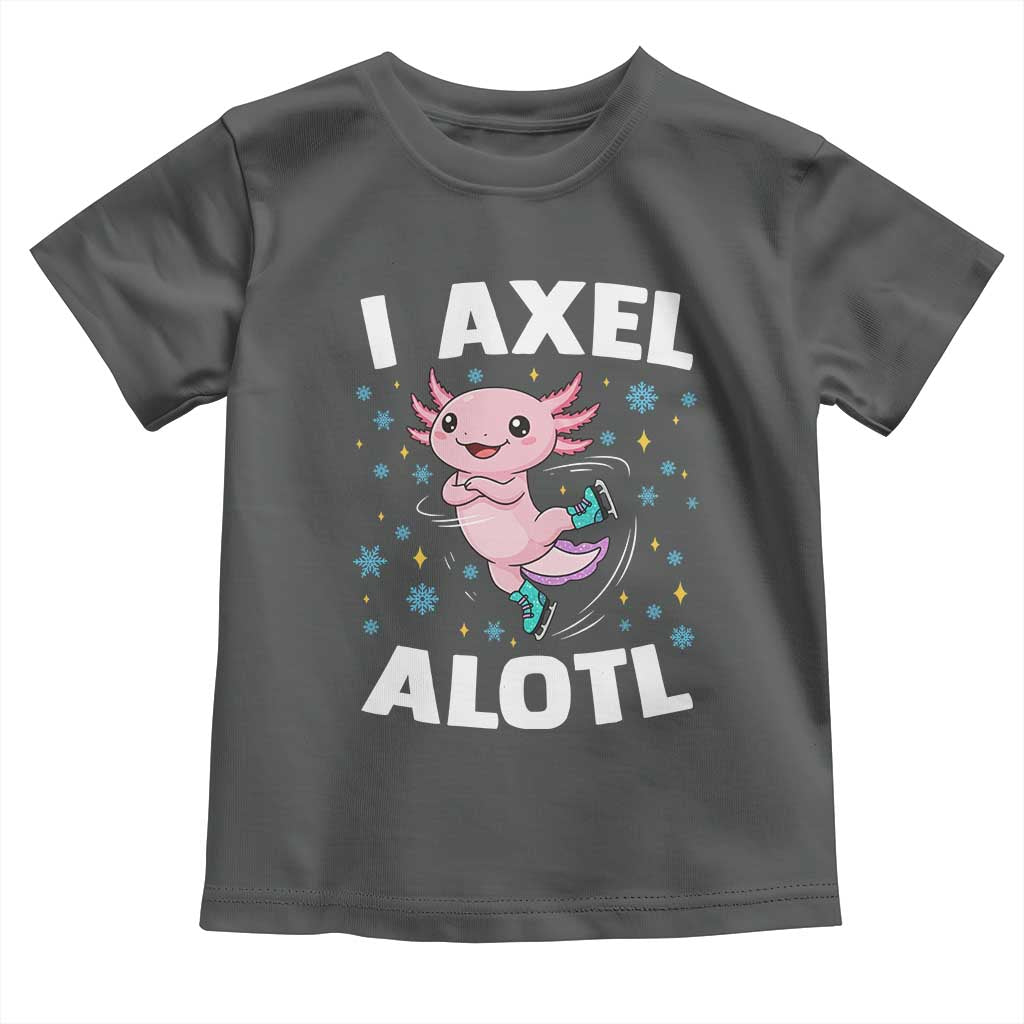 Funny Axolotl Ice Skating Toddler T Shirt I Axel Alotl Winter Sport - Wonder Print Shop