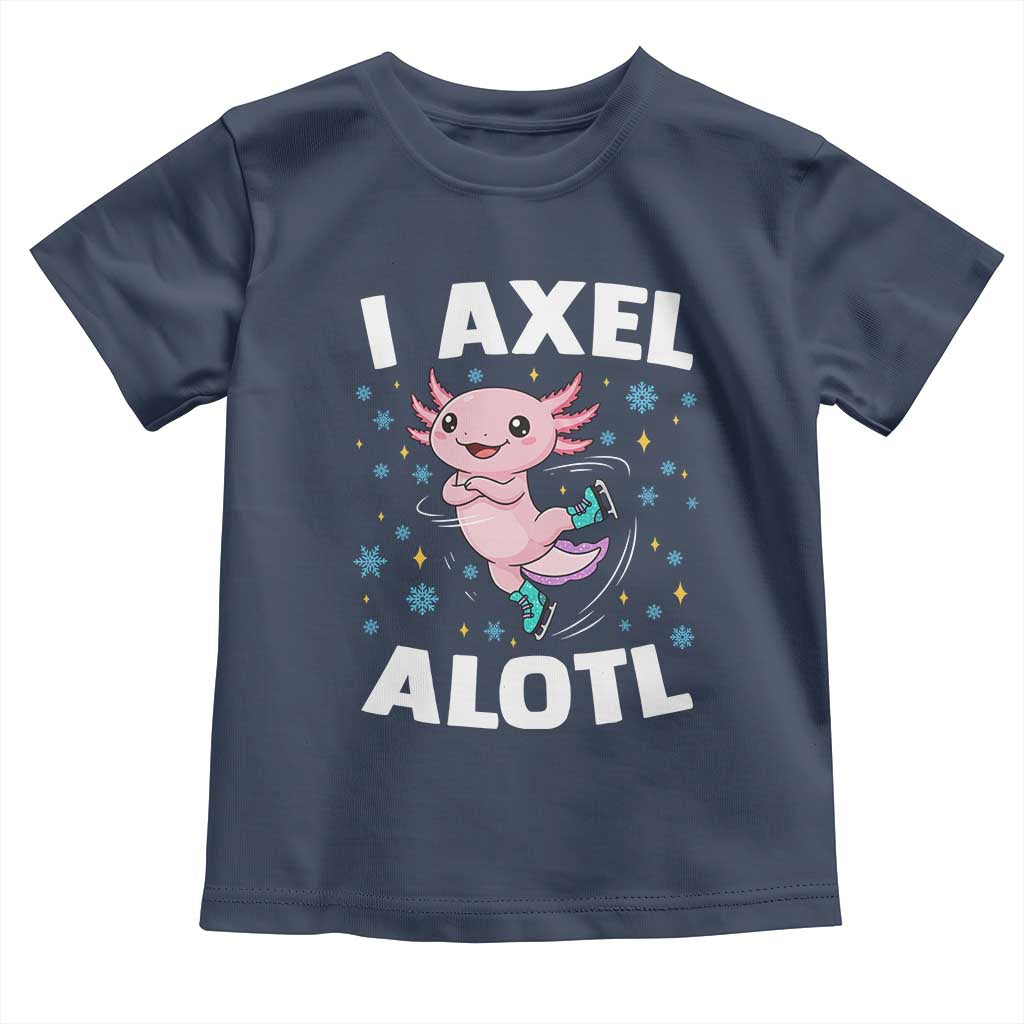 Funny Axolotl Ice Skating Toddler T Shirt I Axel Alotl Winter Sport - Wonder Print Shop