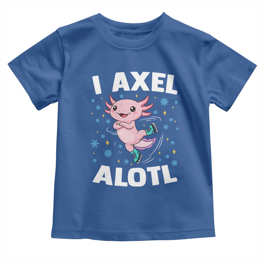 Funny Axolotl Ice Skating Toddler T Shirt I Axel Alotl Winter Sport - Wonder Print Shop