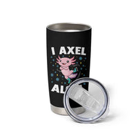 Funny Axolotl Ice Skating Tumbler Cup I Axel Alotl Winter Sport - Wonder Print Shop