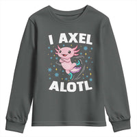 Funny Axolotl Ice Skating Youth Sweatshirt I Axel Alotl Winter Sport - Wonder Print Shop