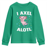 Funny Axolotl Ice Skating Youth Sweatshirt I Axel Alotl Winter Sport - Wonder Print Shop
