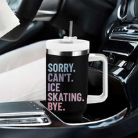 Sorry Cant Ice Skating Bye Tumbler With Handle Funny Ice Skating Lovers - Wonder Print Shop