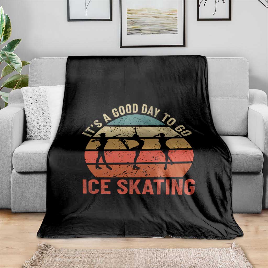 Funny It's A Good Day To Go Ice Skating Throw Blanket - Wonder Print Shop