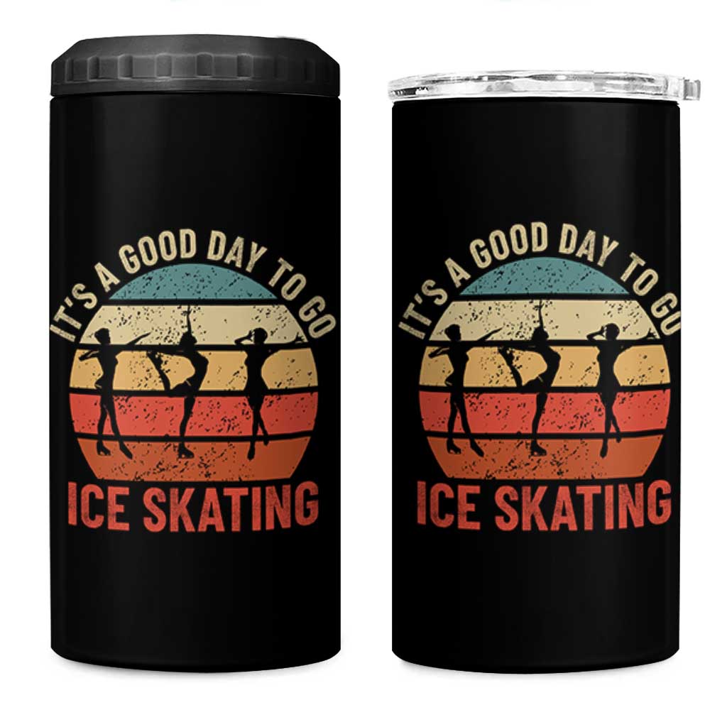 Funny It's A Good Day To Go Ice Skating 4 in 1 Can Cooler Tumbler - Wonder Print Shop