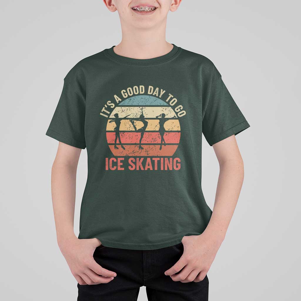 Funny It's A Good Day To Go Ice Skating T Shirt For Kid - Wonder Print Shop