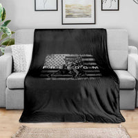 American Flag Snowmobile Freedom Winter Sport Throw Blanket - Wonder Print Shop