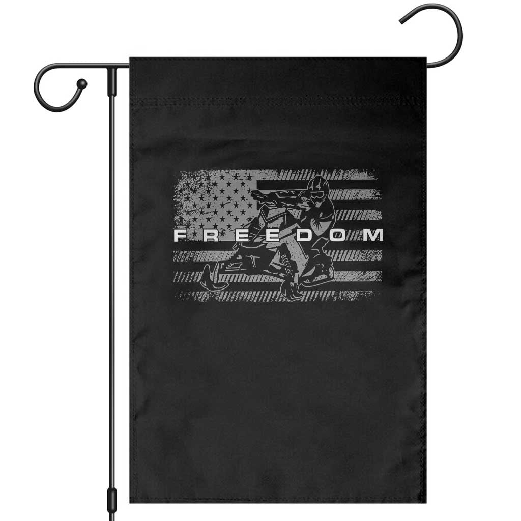American Flag Snowmobile Freedom Winter Sport Garden Flag - Wonder Print Shop