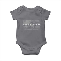 American Flag Snowmobile Freedom Winter Sport Baby Onesie - Wonder Print Shop
