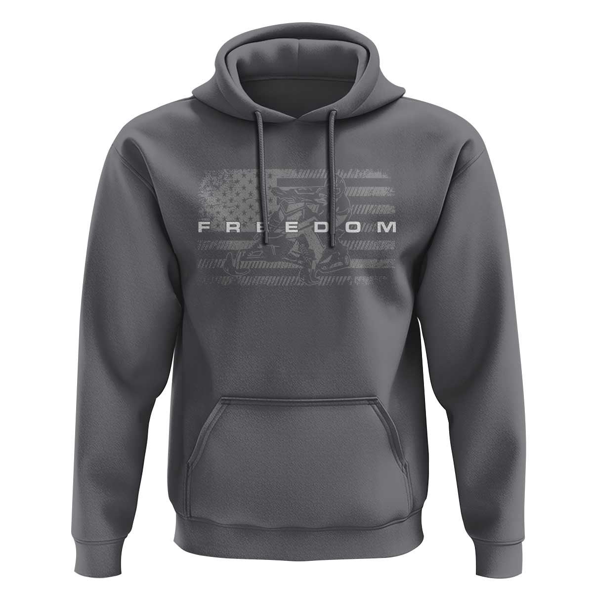 American Flag Snowmobile Freedom Winter Sport Hoodie - Wonder Print Shop
