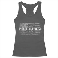 American Flag Snowmobile Freedom Winter Sport Racerback Tank Top - Wonder Print Shop
