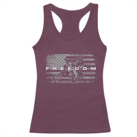 American Flag Snowmobile Freedom Winter Sport Racerback Tank Top - Wonder Print Shop