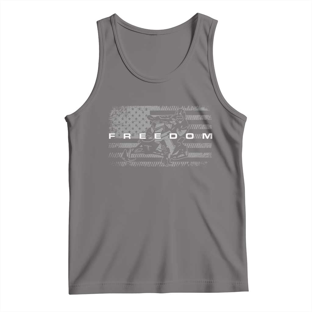 American Flag Snowmobile Freedom Winter Sport Tank Top - Wonder Print Shop