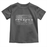 American Flag Snowmobile Freedom Winter Sport Toddler T Shirt - Wonder Print Shop