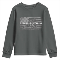 American Flag Snowmobile Freedom Winter Sport Youth Sweatshirt - Wonder Print Shop