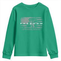American Flag Snowmobile Freedom Winter Sport Youth Sweatshirt - Wonder Print Shop