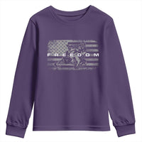 American Flag Snowmobile Freedom Winter Sport Youth Sweatshirt - Wonder Print Shop