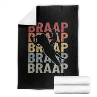 Snowmobile Braaap Throw Blanket Retro Snowcross Snow Sled Winter Sport - Wonder Print Shop