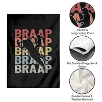 Snowmobile Braaap Garden Flag Retro Snowcross Snow Sled Winter Sport - Wonder Print Shop