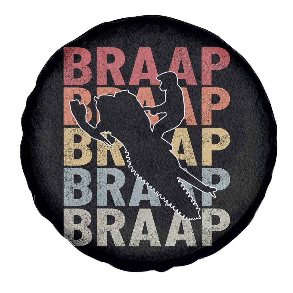 Snowmobile Braaap Spare Tire Cover Retro Snowcross Snow Sled Winter Sport - Wonder Print Shop