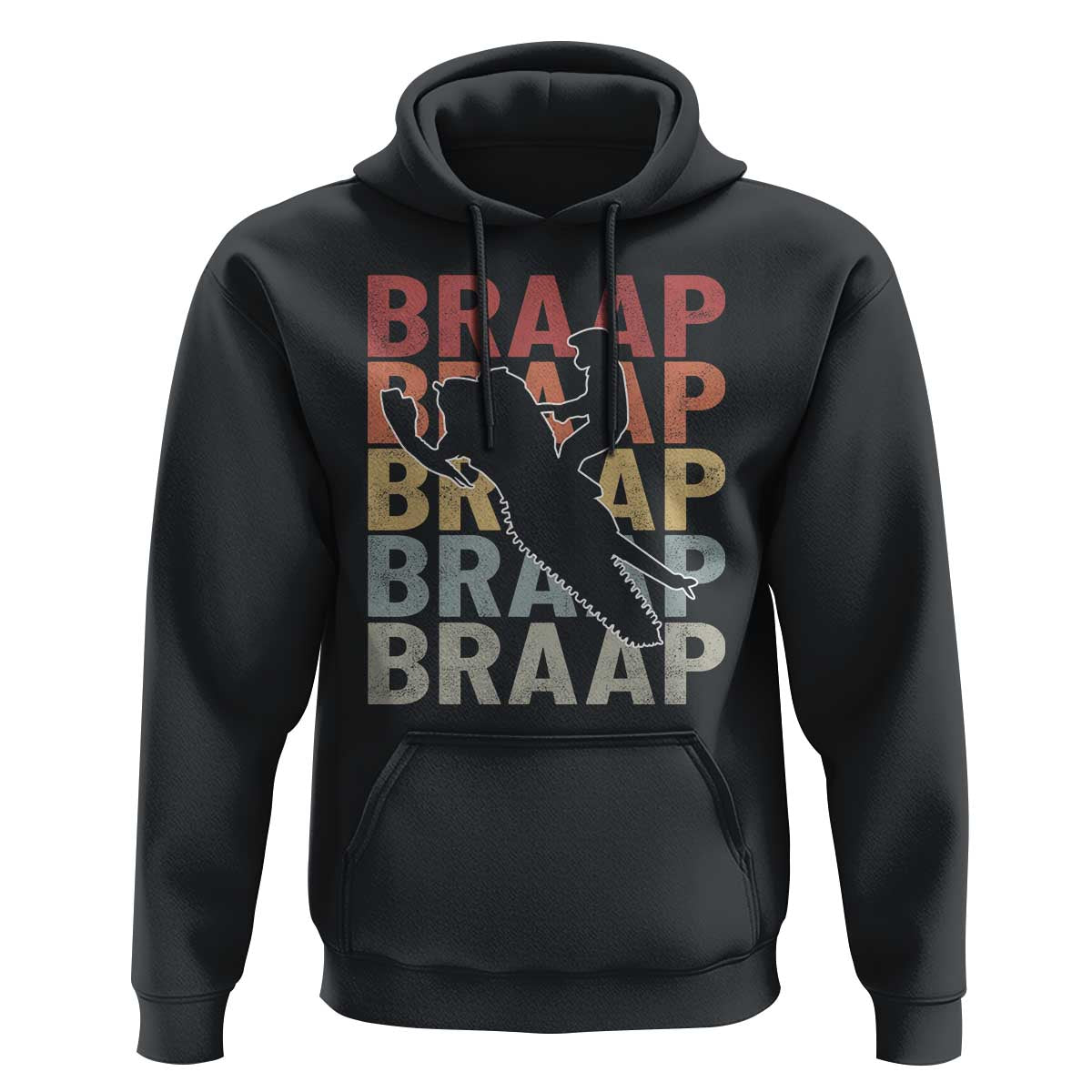 Snowmobile Braaap Hoodie Retro Snowcross Snow Sled Winter Sport - Wonder Print Shop