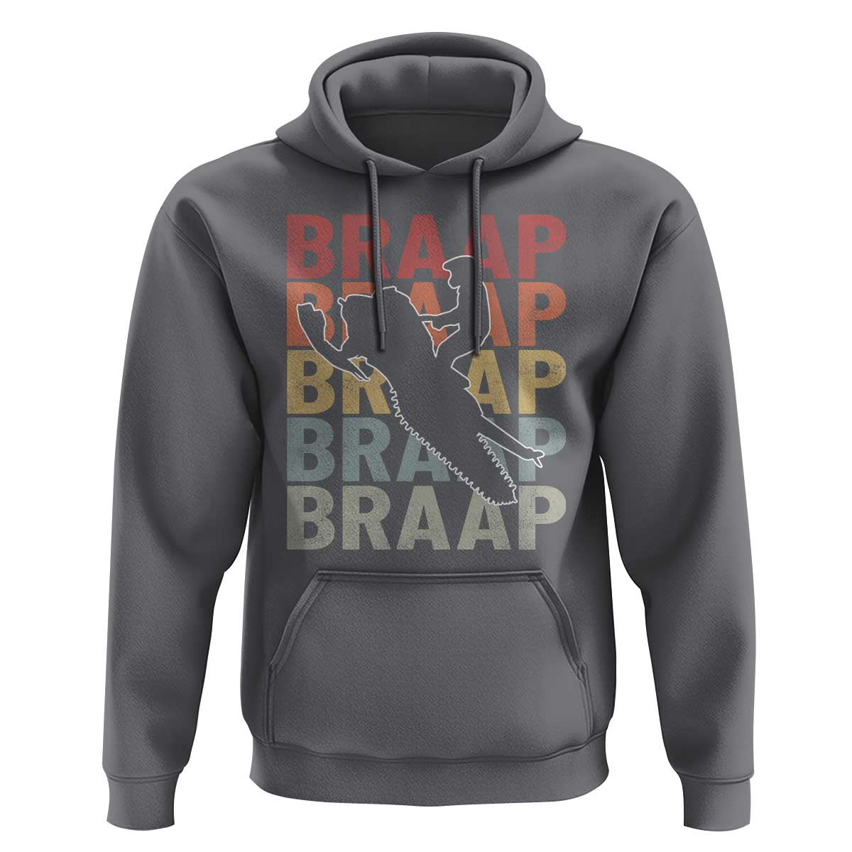 Snowmobile Braaap Hoodie Retro Snowcross Snow Sled Winter Sport - Wonder Print Shop