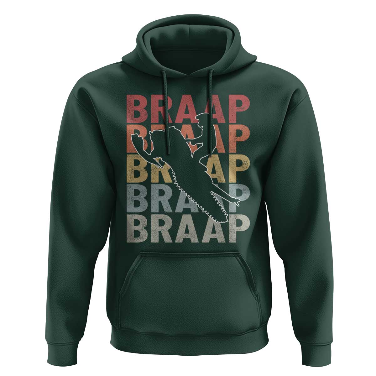 Snowmobile Braaap Hoodie Retro Snowcross Snow Sled Winter Sport - Wonder Print Shop
