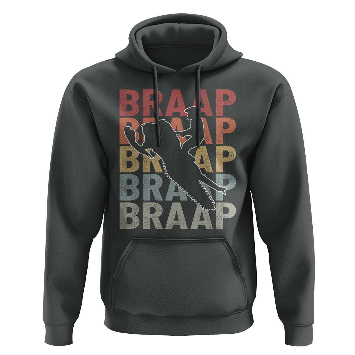 Snowmobile Braaap Hoodie Retro Snowcross Snow Sled Winter Sport - Wonder Print Shop