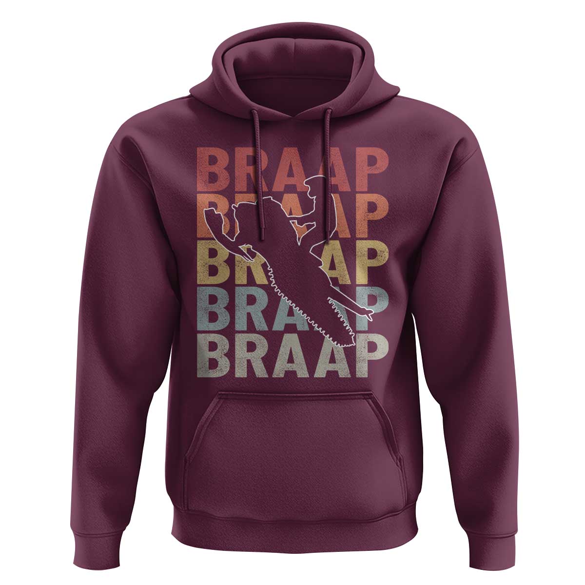 Snowmobile Braaap Hoodie Retro Snowcross Snow Sled Winter Sport - Wonder Print Shop