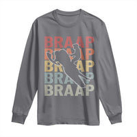 Snowmobile Braaap Long Sleeve Shirt Retro Snowcross Snow Sled Winter Sport - Wonder Print Shop