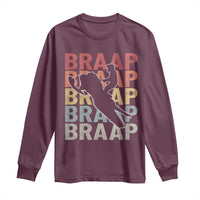 Snowmobile Braaap Long Sleeve Shirt Retro Snowcross Snow Sled Winter Sport - Wonder Print Shop