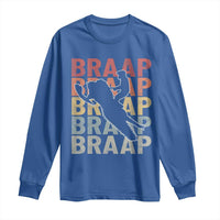 Snowmobile Braaap Long Sleeve Shirt Retro Snowcross Snow Sled Winter Sport - Wonder Print Shop