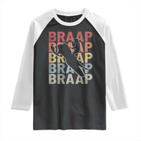 Snowmobile Braaap Raglan Shirt Retro Snowcross Snow Sled Winter Sport - Wonder Print Shop