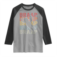 Snowmobile Braaap Raglan Shirt Retro Snowcross Snow Sled Winter Sport - Wonder Print Shop