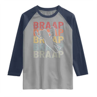 Snowmobile Braaap Raglan Shirt Retro Snowcross Snow Sled Winter Sport - Wonder Print Shop