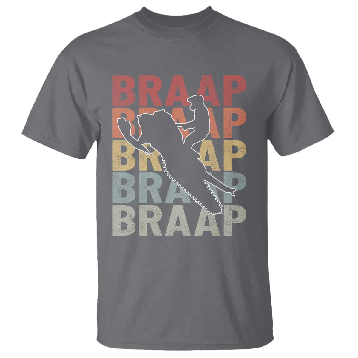 Snowmobile Braaap T Shirt Retro Snowcross Snow Sled Winter Sport - Wonder Print Shop