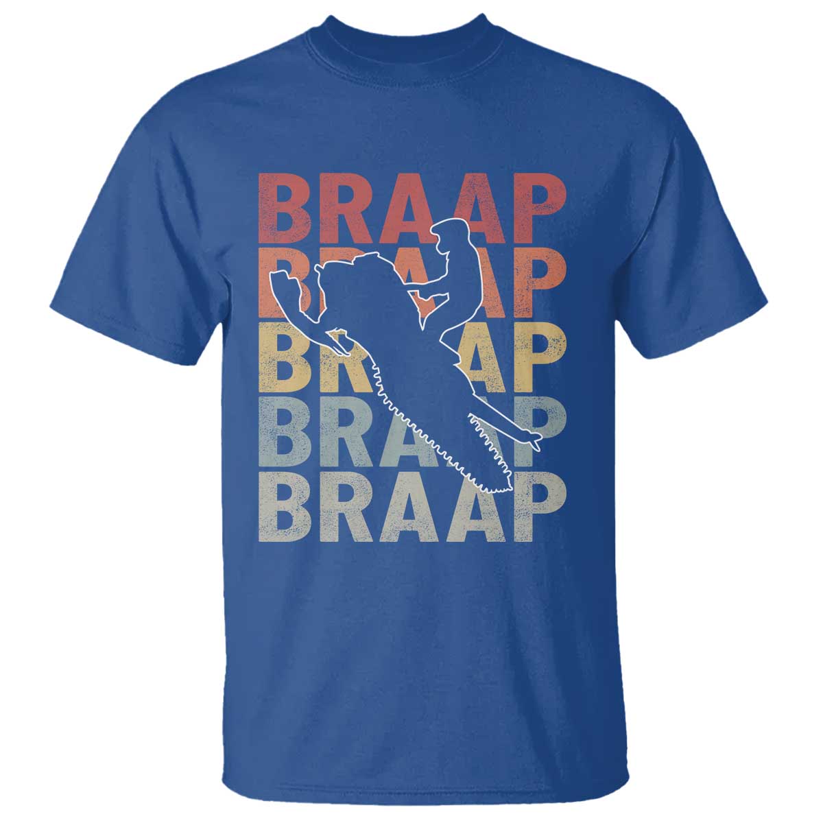 Snowmobile Braaap T Shirt Retro Snowcross Snow Sled Winter Sport - Wonder Print Shop