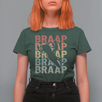 Snowmobile Braaap T Shirt For Women Retro Snowcross Snow Sled Winter Sport - Wonder Print Shop