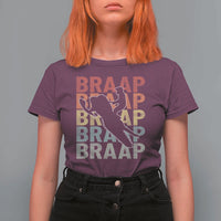 Snowmobile Braaap T Shirt For Women Retro Snowcross Snow Sled Winter Sport - Wonder Print Shop