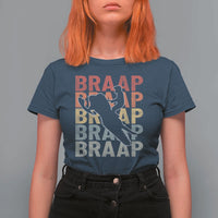Snowmobile Braaap T Shirt For Women Retro Snowcross Snow Sled Winter Sport - Wonder Print Shop